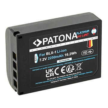 PATONA - Batteri Olympus BLX-1 2400 mAh Li-ion Platinum USB-C-opladning