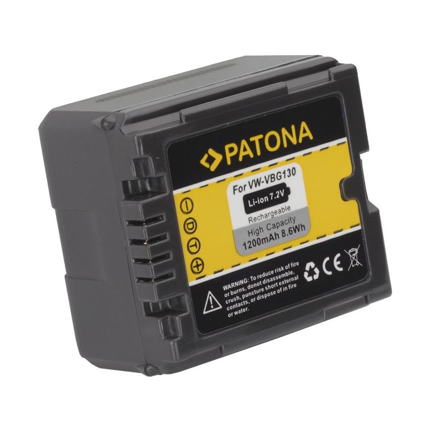 PATONA - Batteri Panasonic VW-VBG130 1200mAh Li-Ion