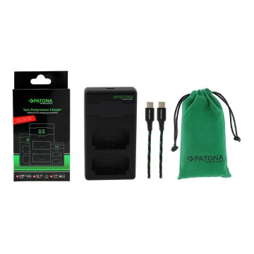 PATONA - Hurtigoplader Dual Sony NP-FZ100 + kabel USB-C 0,6 m