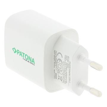 PATONA - Opladeradapter USB-C Power delivery 20W/230V hvid