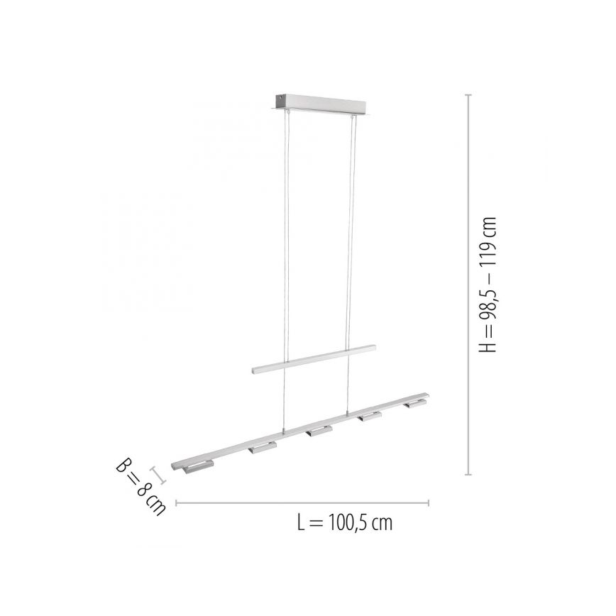 Paul Neuhaus 2446-55 - LED pendel dæmpbar INIGO 5xLED/4W/230V