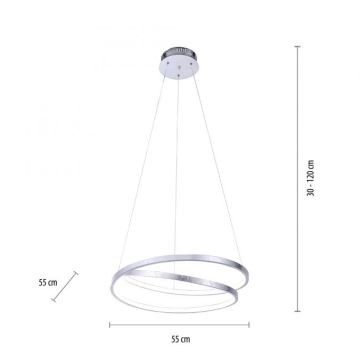 Paul Neuhaus 2472-21 - LED pendel dæmpbar ROMAN LED/30W/230V krom