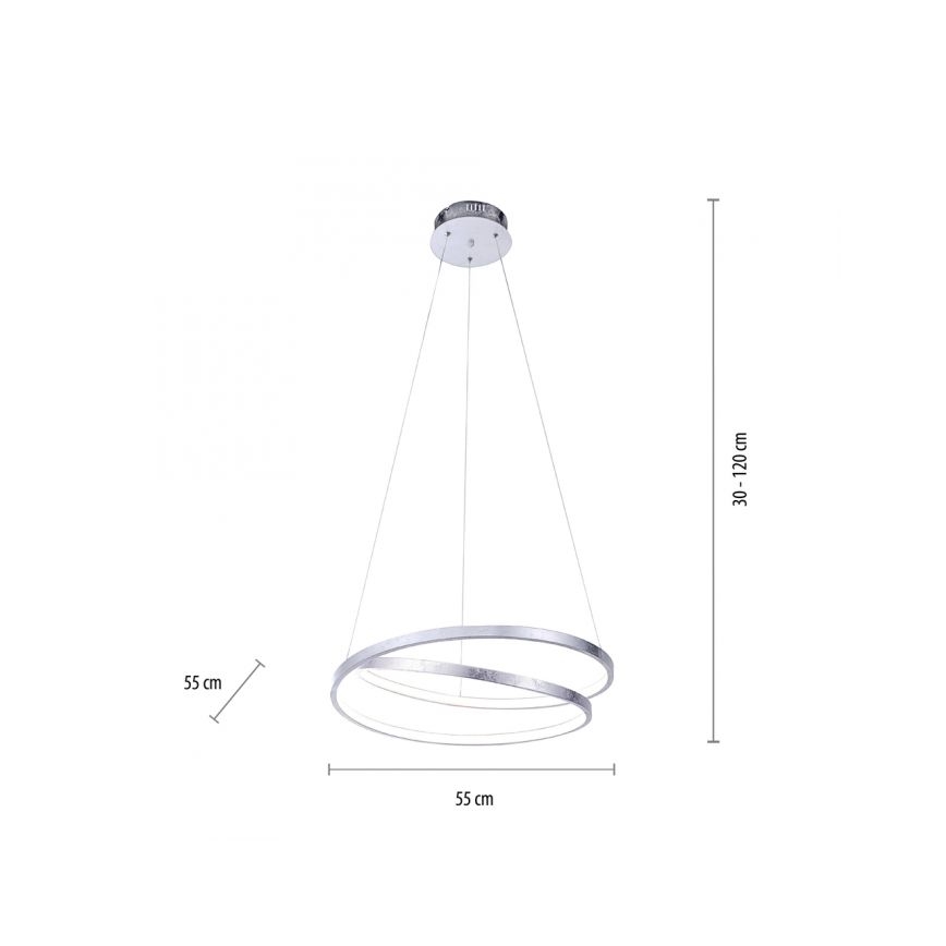 Paul Neuhaus 2472-21 - LED pendel dæmpbar ROMAN LED/30W/230V krom