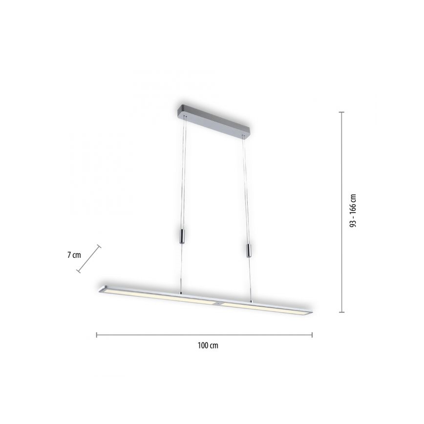 Paul Neuhaus 2565-95 - LED pendel med sensor dæmpbar NIKA LED/35W/230V