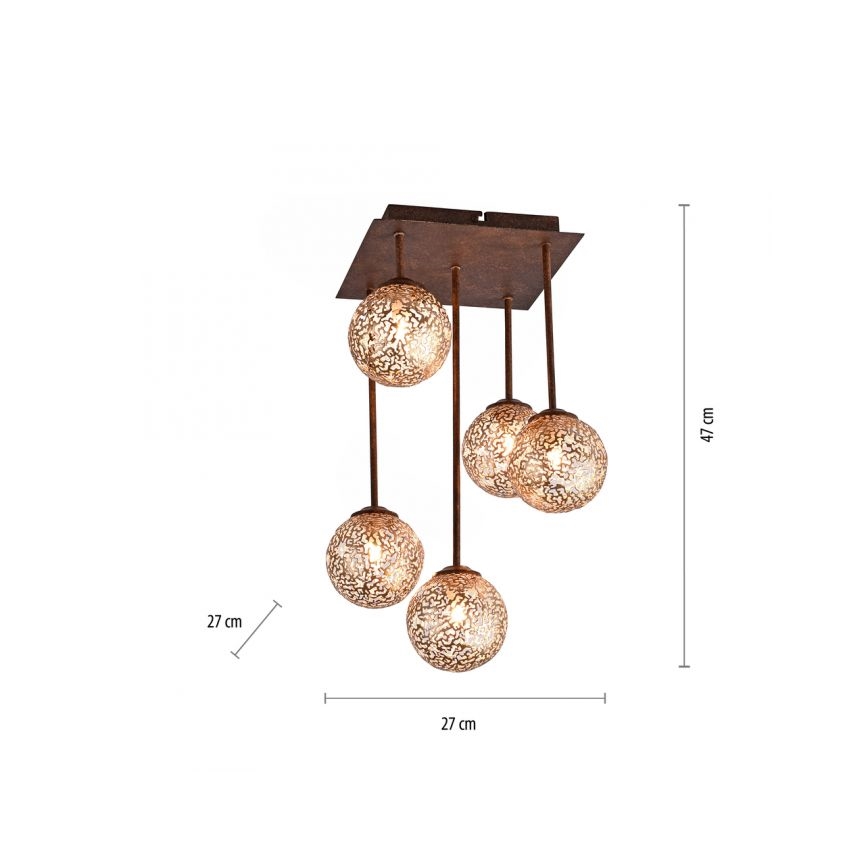 Paul Neuhaus 6234-48 - Pendellampe GRETA 5xG9/40W/230V