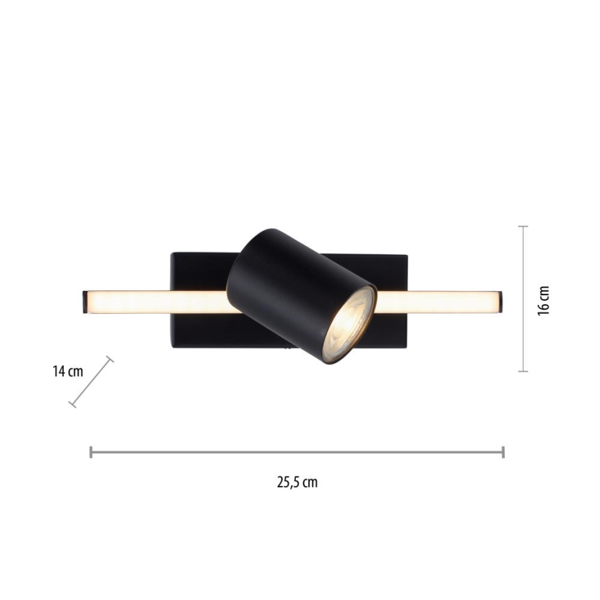 Paul Neuhaus 6523-18 - LED spotlampe BARIK 1xGU10/4,5W/230V + LED/3W