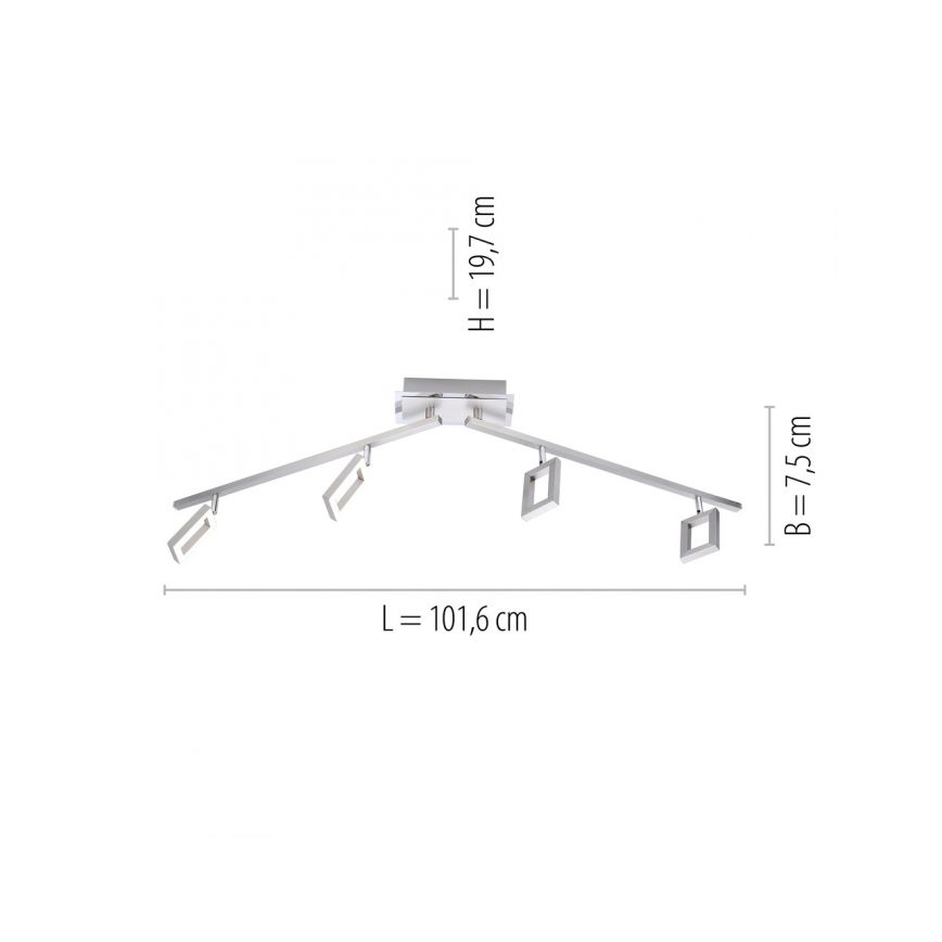 Paul Neuhaus 6960-55 - LED spotlampe dæmpbar INIGO 4xLED/4,2W/230V