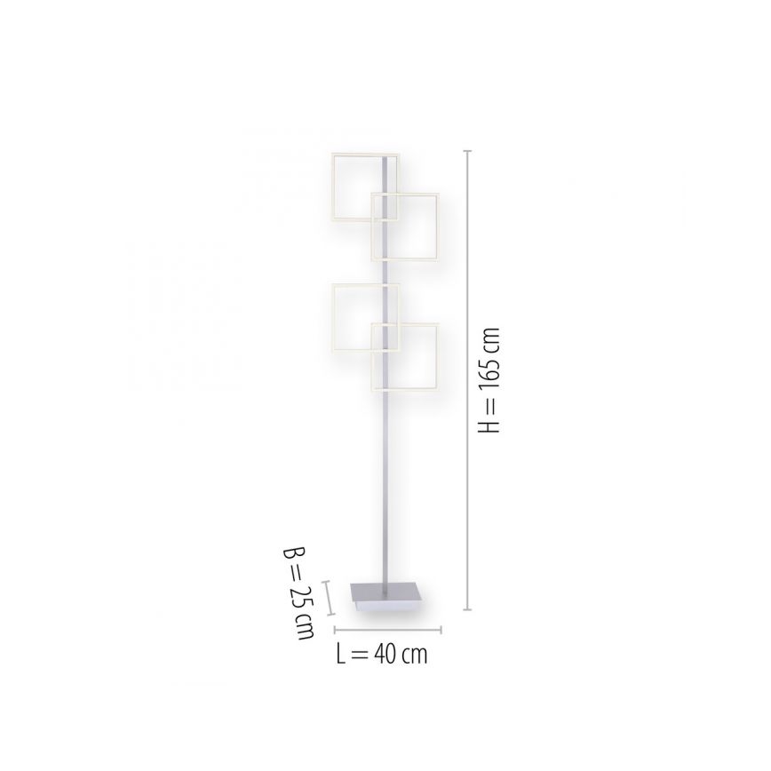 Paul Neuhaus 817-55 - LED gulvlampe dæmpbar INIGO 4xLED/8W/230V + fjernbetjening