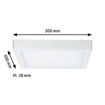 Paulmann 70646 - LED/16W Loftlampe LUNAR 230V 30x30 cm hvid