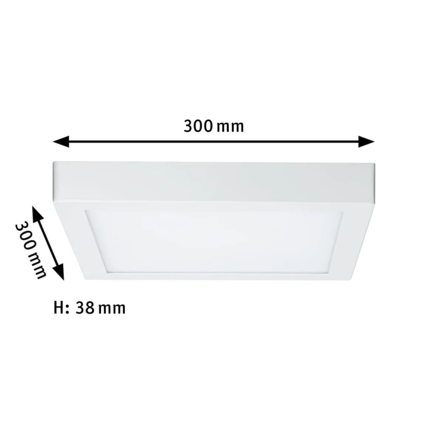 Paulmann 70646 - LED/16W Loftlampe LUNAR 230V 30x30 cm hvid