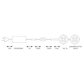 Paulmann 70711 - SÆT 3xLED/2,8W Møbelbelysning med sensor SOFTPAD 230V 2700K