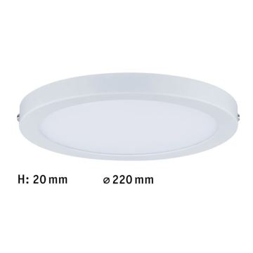 Paulmann 70868 - LED/18,5W Panel dæmpbart ATRIA 230V 2700K diameter 22 cm hvid