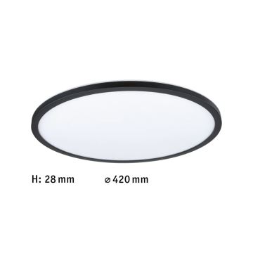 Paulmann 71013 - LED/22W Panel dæmpbart ATRIA 230V 4000K diameter 42 cm sort