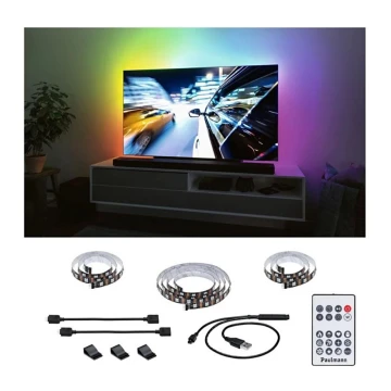 Paulmann 78880 - LED/3,5W RGB Strip til tv dæmpbar 2m ZOLL 5V + fjernbetjening