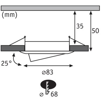 Paulmann 92769 - LED badeværelsesbelysning PREMIUM LINE LED/6,8W/230V