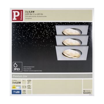 Paulmann 92773 - 3x LED indbygningsspot til badeværelse COIN LED/6,8W/230V