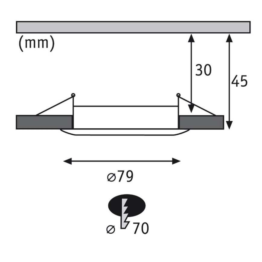 Paulmann 92829 - Indbygningsspot 3 stk. dæmpbar COIN 3x LED/6,8W IP44 230V