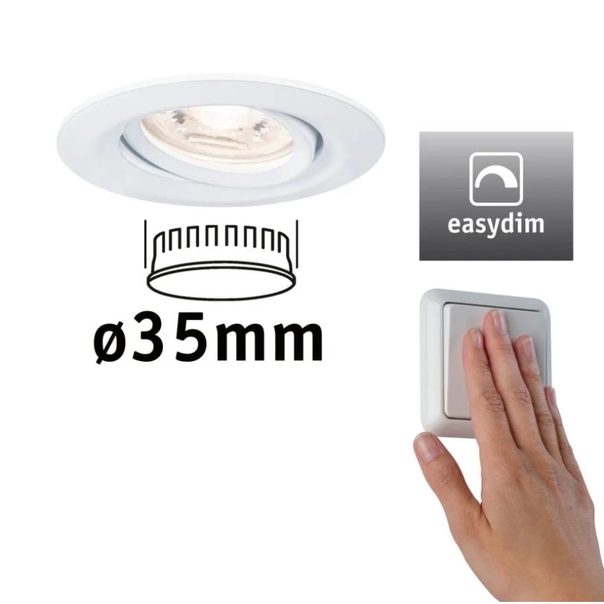 Paulmann 92970 - LED/4,2W IP23 Indbygningslampe til badeværelse dæmpbar COIN 230V