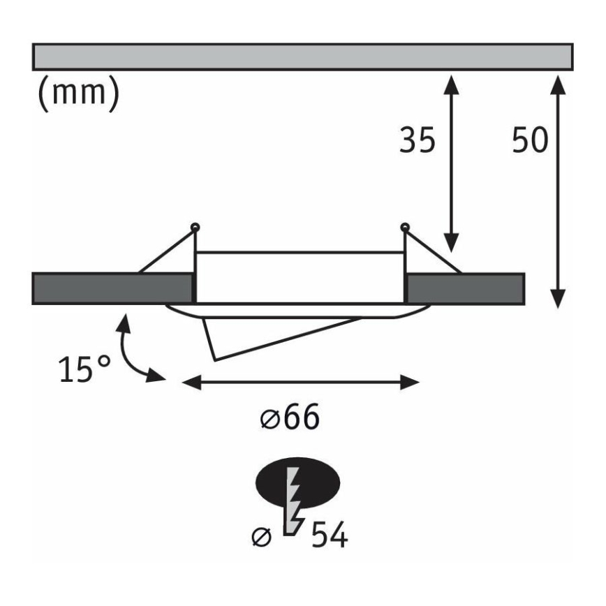 Paulmann 92970 - LED/4,2W IP23 Indbygningslampe til badeværelse dæmpbar COIN 230V