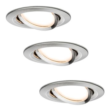 Paulmann 93865 - 3x LED indbygningsspot til badeværelse 6,8W IP23 230V