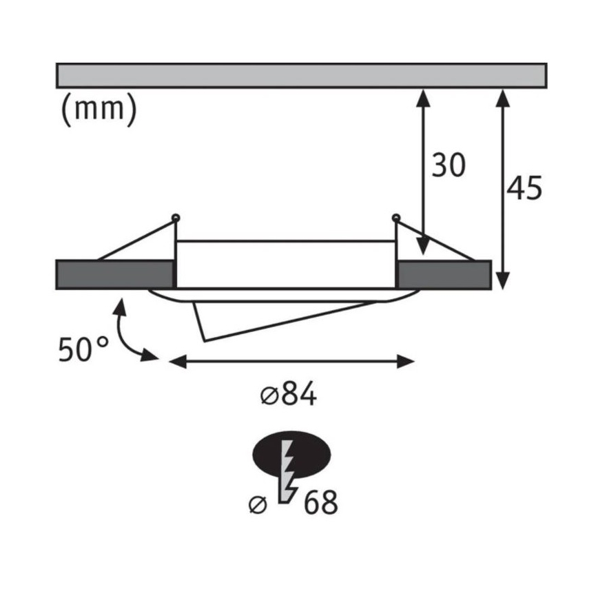 Paulmann 93865 - 3x LED indbygningsspot til badeværelse 6,8W IP23 230V