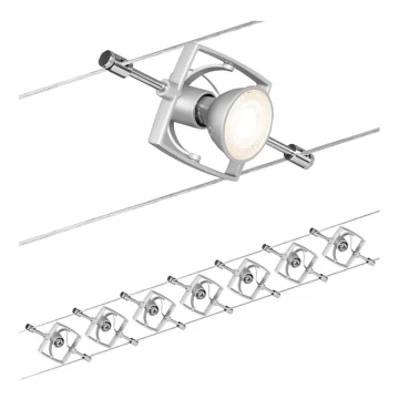 Paulmann 94152 - SÆT 7xGU5,3/10W Spotlampe til lyskædesystem MAC 230V krom