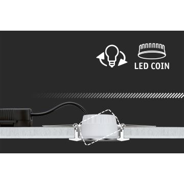 Paulmann 94292 - LED/4W IP23 Indbygningslampe til badeværelse COIN 230V