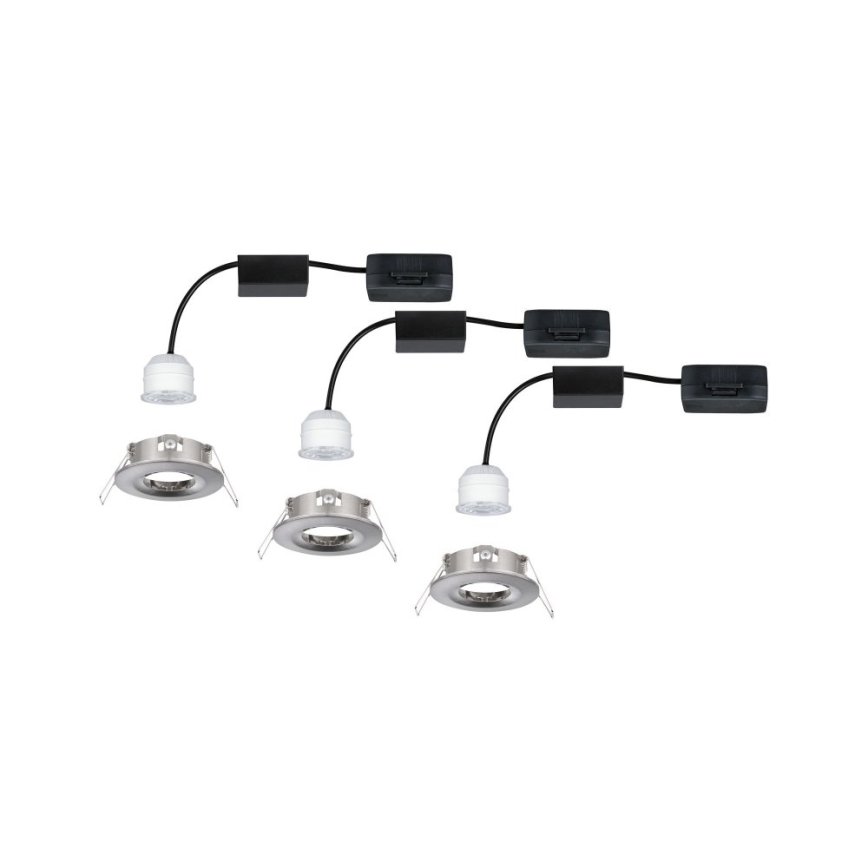 Paulmann 94301 - SÆT 3x LED/4W IP44 Indbygningslampe til badeværelse NOVA 230V