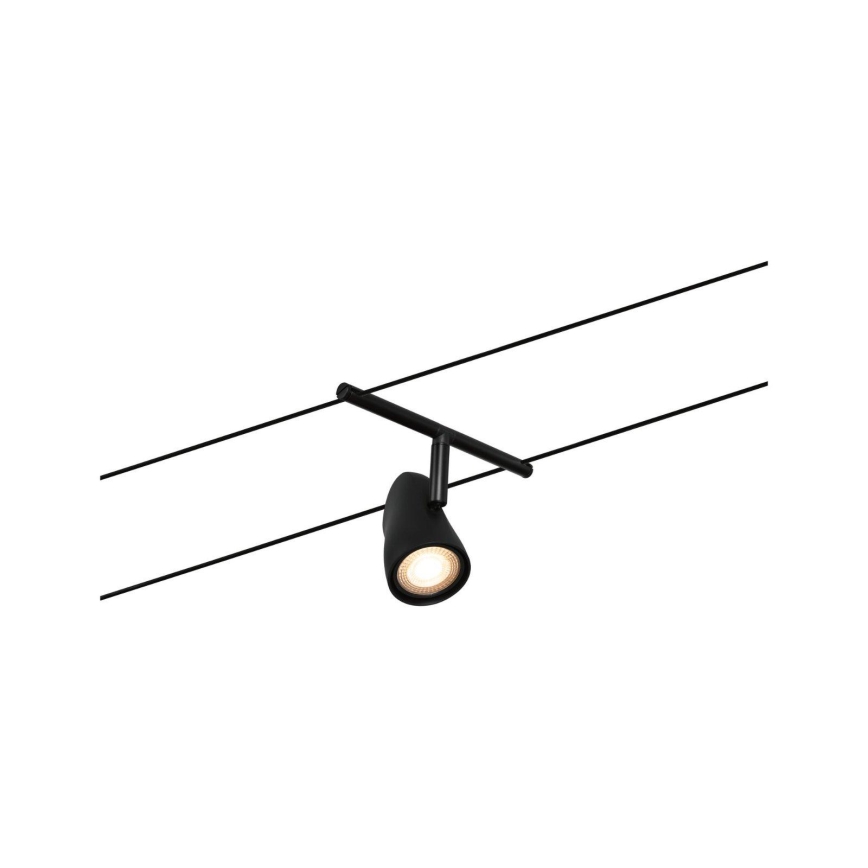 Paulmann 94469 - SÆT 5xGU5,3/10W Spotlampe til skinnesystem CUP 230V sort