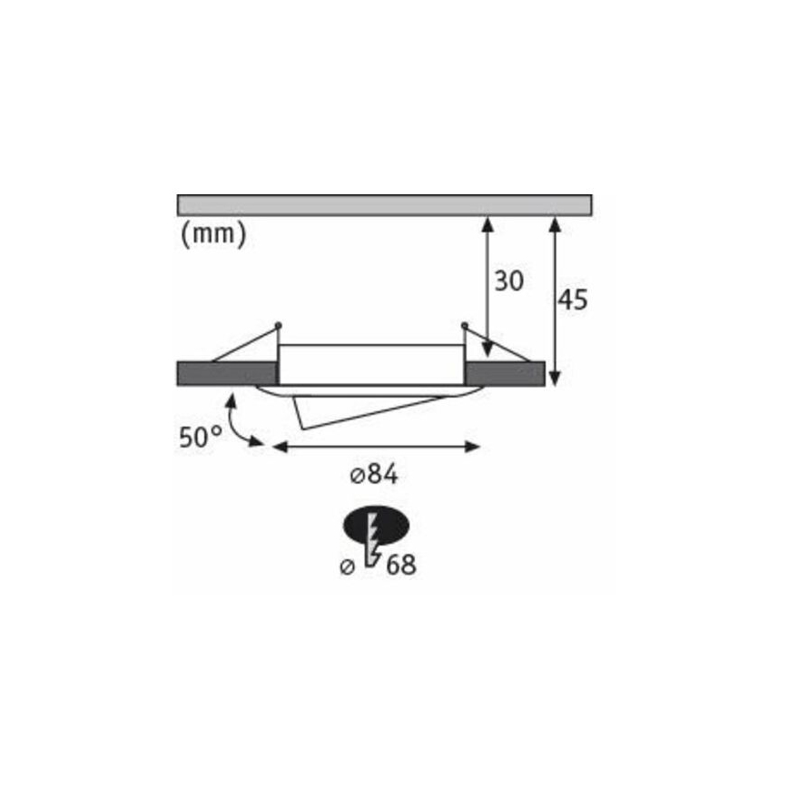 Paulmann 94472 - Indbygningsspot til badeværelse dæmpbare 3xLED/6W IP23 NOVA 230V