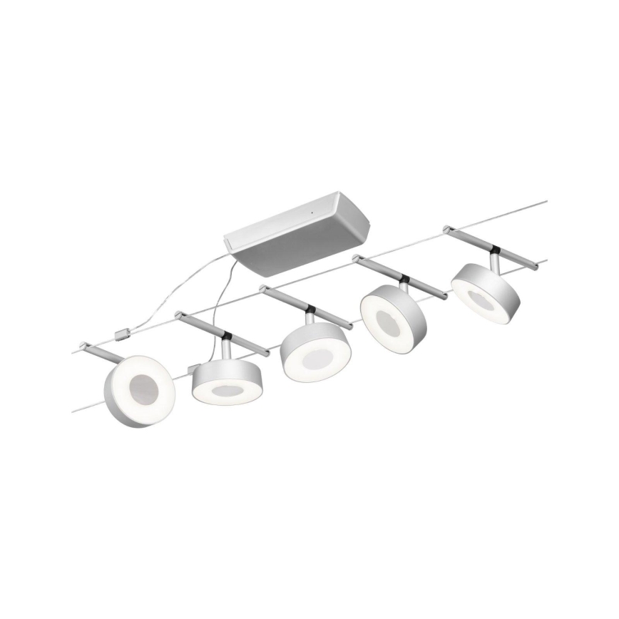 Paulmann 94475 - SÆT 5xLED/5W Spotlampe til skinnesystem CIRCLE 230V mat krom