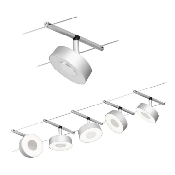 Paulmann 94475 - SÆT 5xLED/5W Spotlampe til skinnesystem CIRCLE 230V mat krom