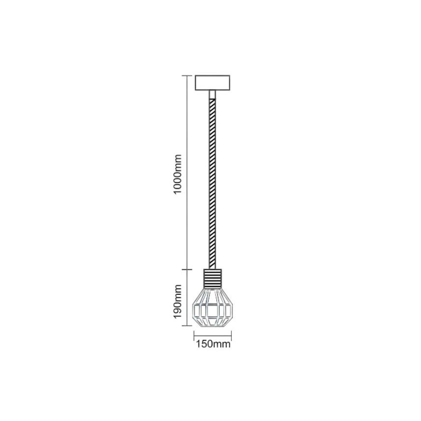 Pendel 1xE27/60W/230V diameter 15 cm