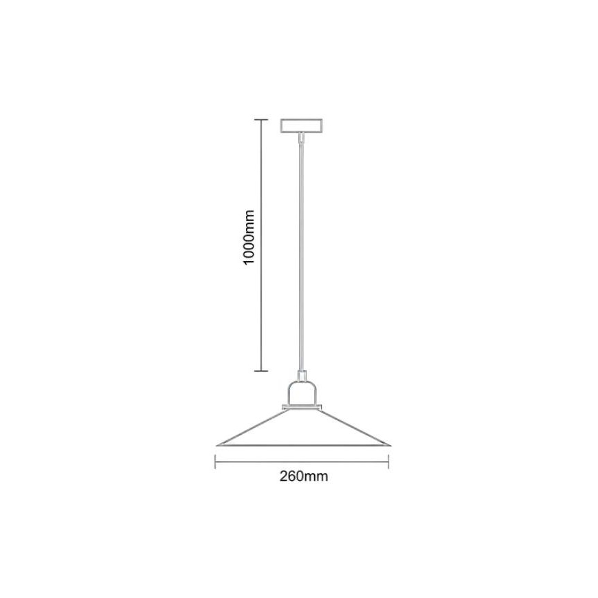 Pendel 1xE27/60W/230V diameter 26 cm sort