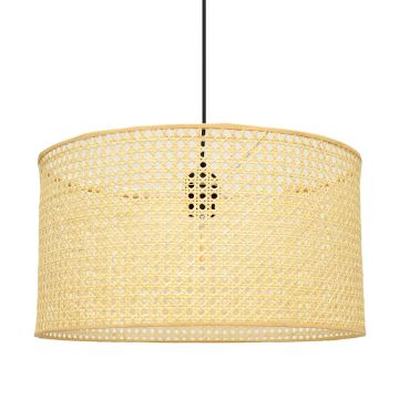 Pendel ALBA 3xE27/60W/230V Rattan/sort