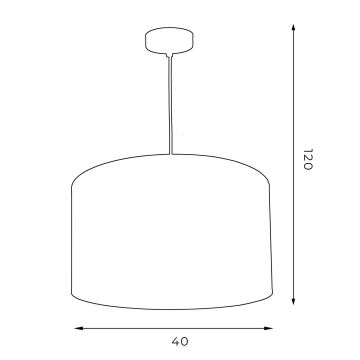 Pendel ARDEN 1xE27/60W/230V diameter 40 cm grøn/gylden