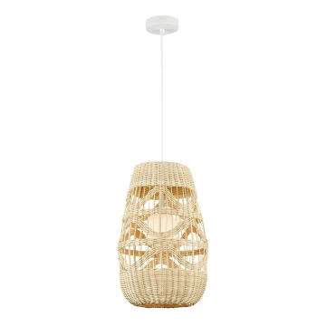 Pendel ARONA 1xG9/9W/230V diameter 25 cm Rattan/beige