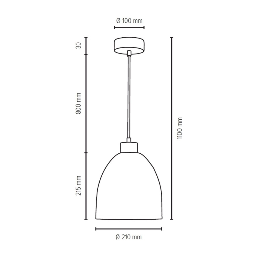 Pendel AURA 1xE27/60W/230V - FSC-certificeret