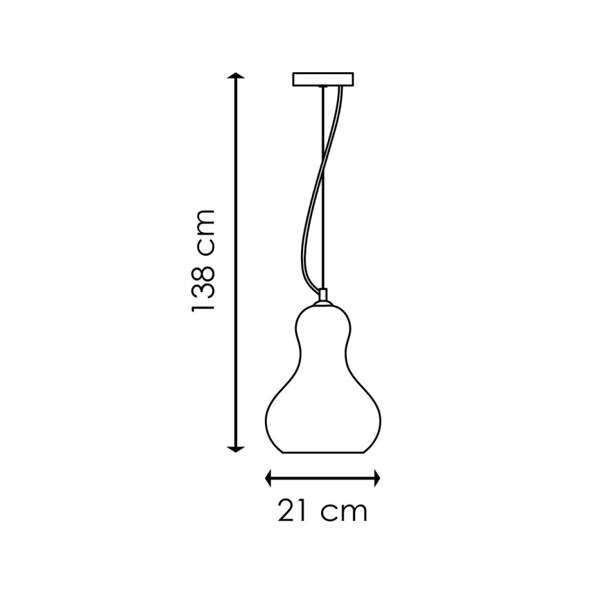 Pendel BELLO 1xE27/40W/230V diameter 21 cm krom