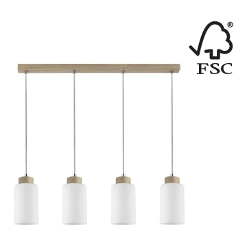 Pendel BOSCO 4xE27/60W/230V - FSC-certificeret