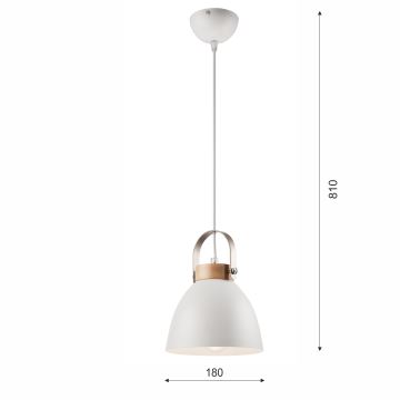 Pendel DANIELLE 1xE27/60W/230V bøg - FSC certificeret