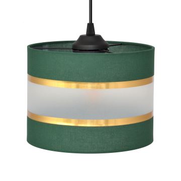 Pendel HELEN 1xE27/60W/230V diameter 20 cm grøn/guldfarvet