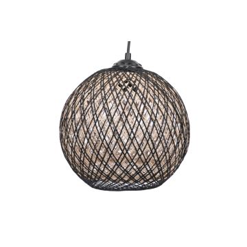 Pendel JUTE 1xE27/60W/230V sort