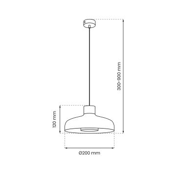 Pendel LINEA 1xGX53/12W/230V sort