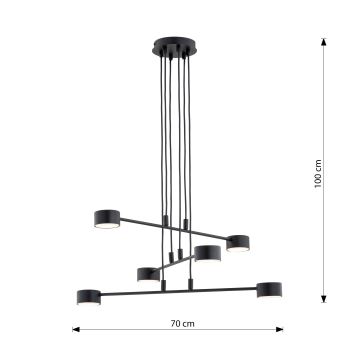 Pendel MODUS 6xGX53/12W/230V sort