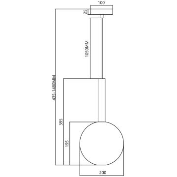 Pendel NIKO 1xG9/9W/230V diameter 20 cm sort
