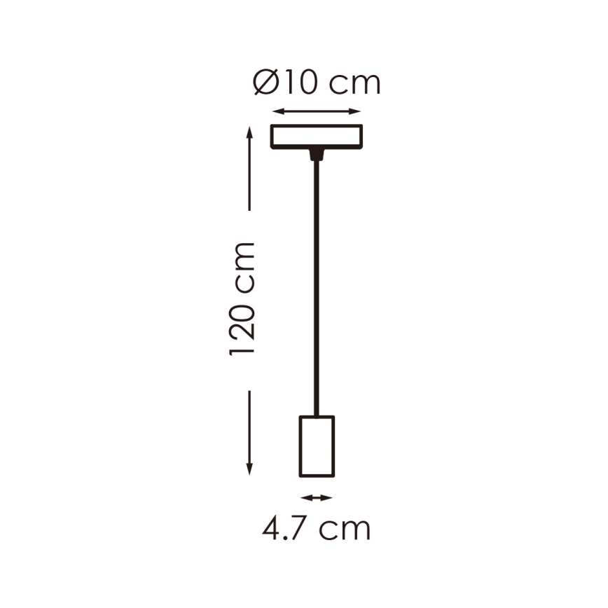 Pendel SAGA 1xE27/40W/230V sort/bronze