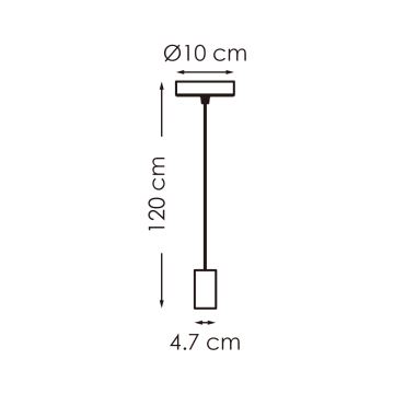 Pendel SAGA 1xE27/40W/230V sort