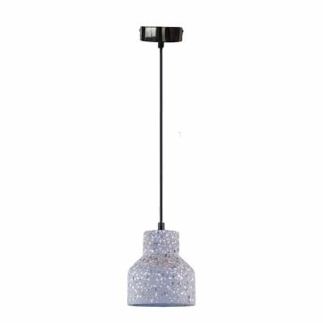 Pendel TERRAZZO 1xE27/60W/230V diameter 12 cm grå