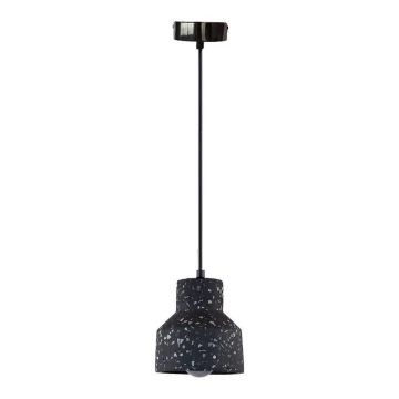 Pendel TERRAZZO 1xE27/60W/230V diameter 12 cm sort